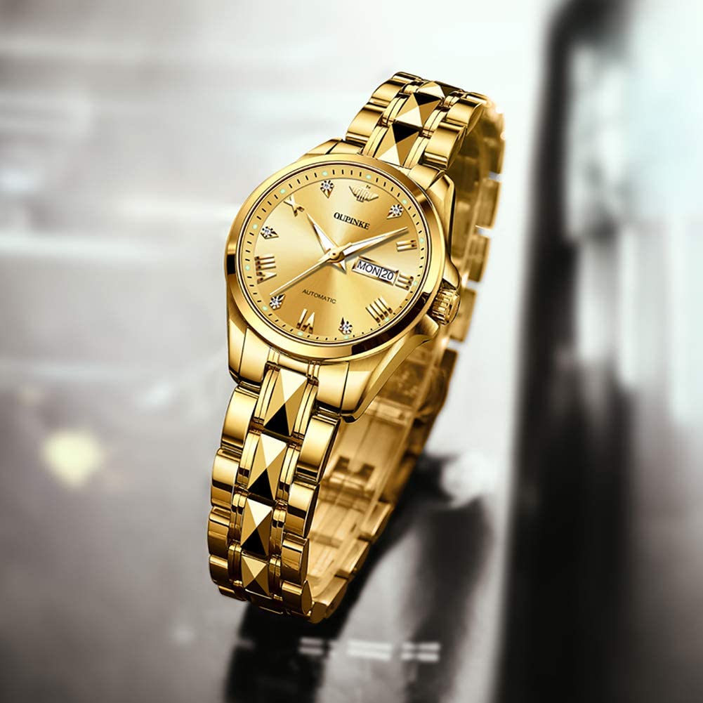 OUPINKE Swiss Brand Women Watch Automaitc Slef Winding Mechanical Fashion Bracelet Set Sapphire Crystal Dress Waterproof Ladies Wrist Watch - Image 5